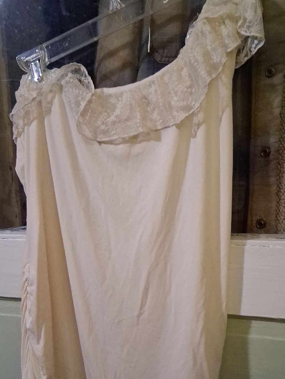 Women's Lace-Trim Slip Chemise - Cream